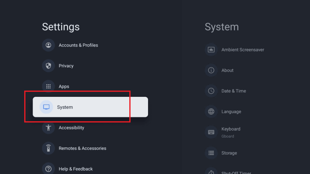Xenon IPTV sur Box Android / Android TV — Trouvez Système