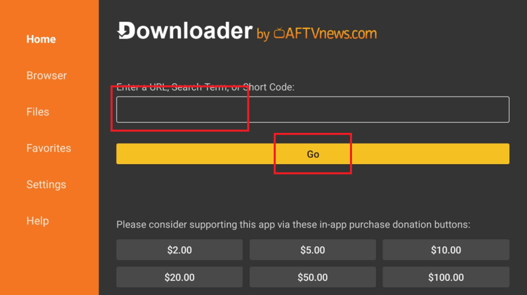 Xenon IPTV sur Box Android / Android TV — Saisissez le code dans Downloader