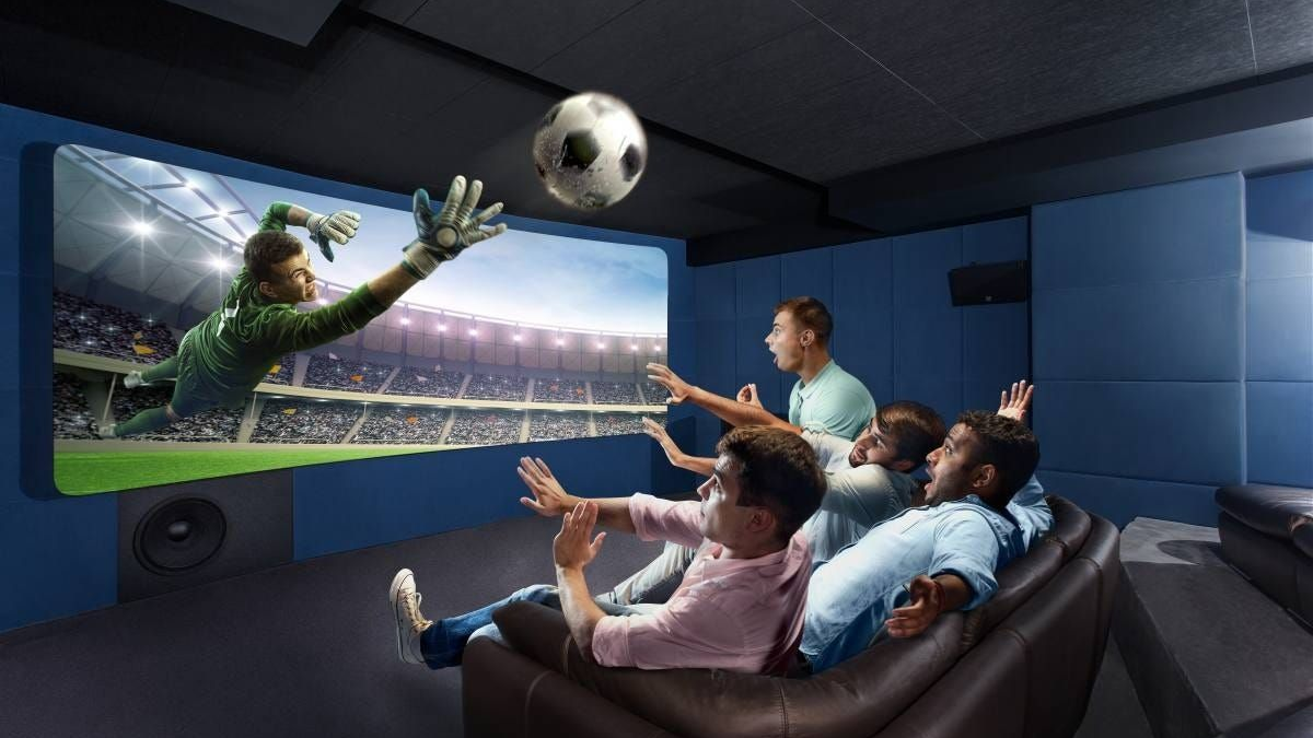 Match de football en direct sur une chaîne sport IPTV