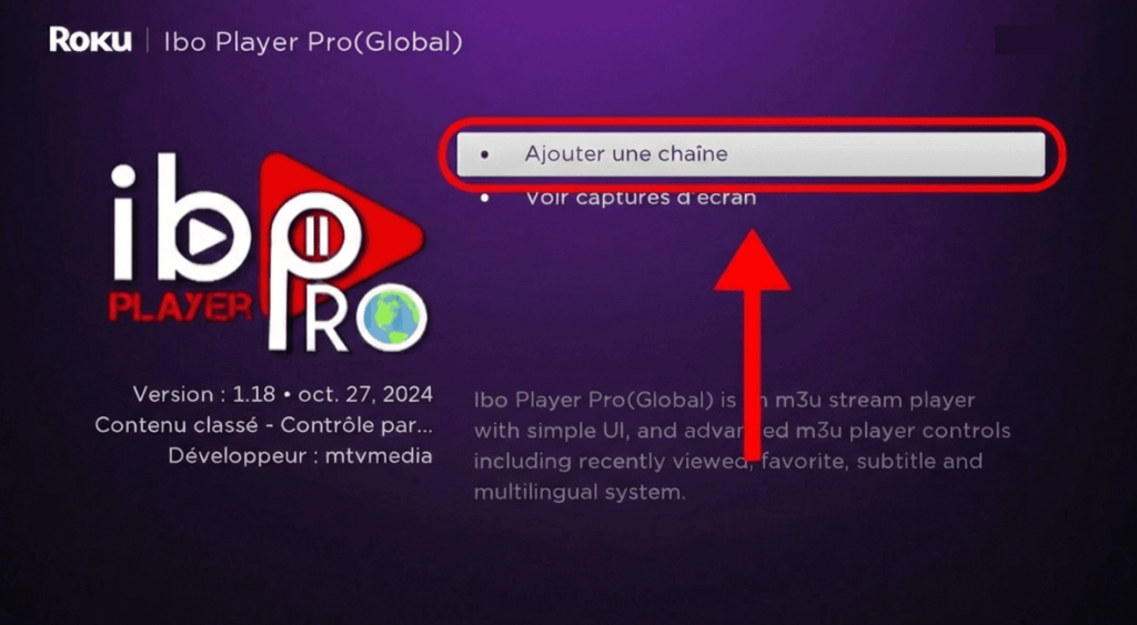 Xenon IPTV sur Roku — Ajoutez la chaîne