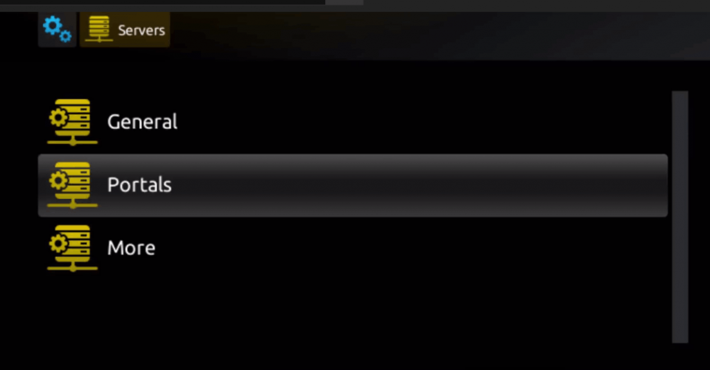 Xenon IPTV sur Boîtier MAG — Ouvrez les réglages du portail